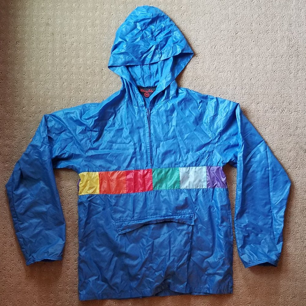 Vintage William John Sport Sz S 100% Nylon Hoodie